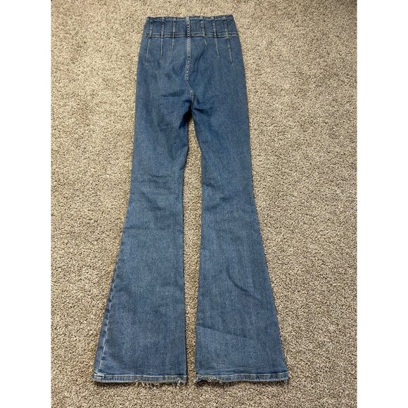 Free People x We The Free Women's 26 Jayde Flare in Sunburst Blue - Picture 4 of 12